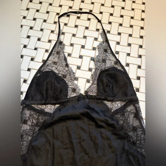 Victoria's Secret Black Lace Chemise - Picture 2 of 4